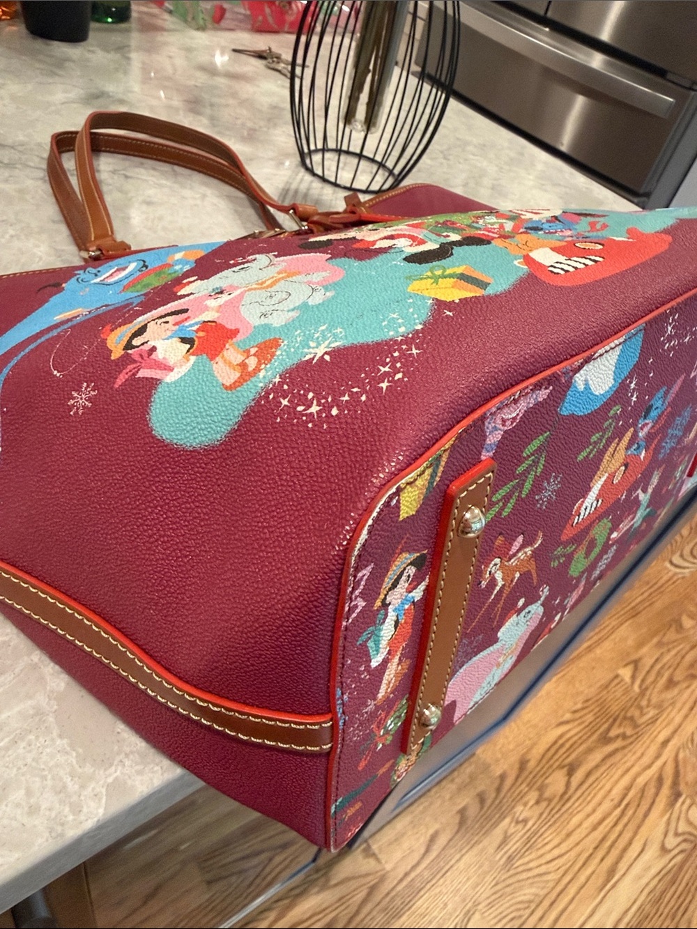 Dooney and Bourke Disney parks classic Christmas tote - Picture 6 of 10